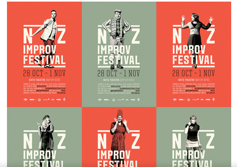 NZ Improv Festival designed by Co Partnership