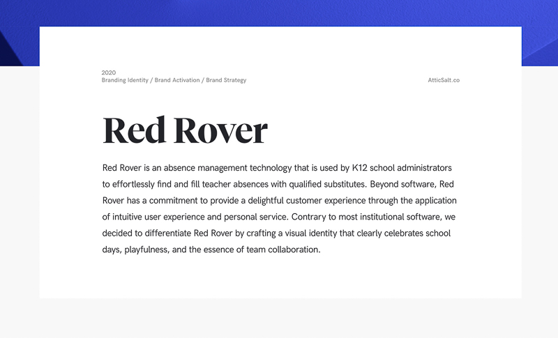 Red Rover designed by Mazali, Sweis, and Carbone