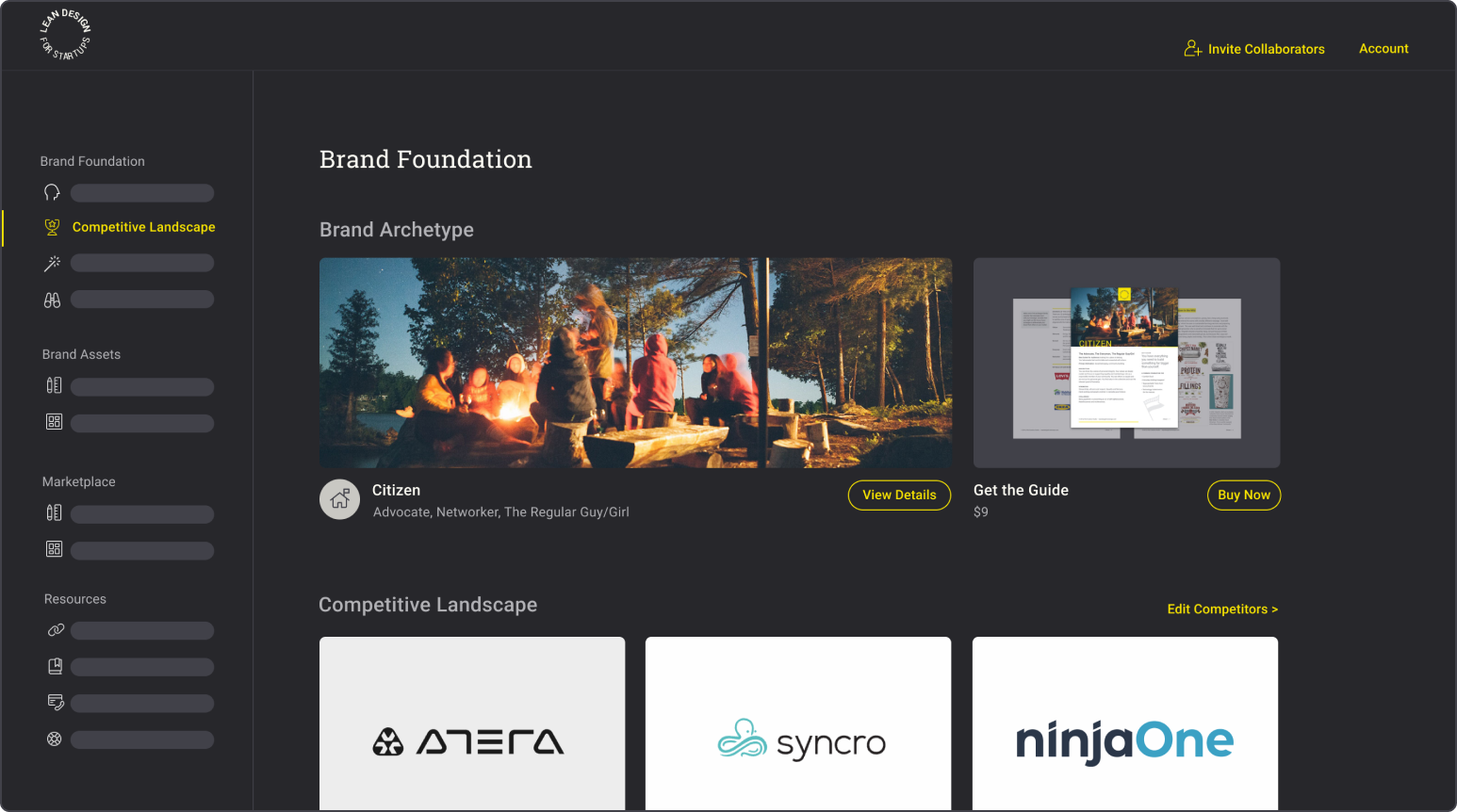Lean Design Brand Portal UI