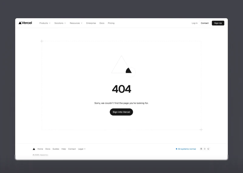 Vercel’s 404 Page